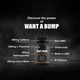 Botella de Want A BUMP Original con cápsulas energizantes