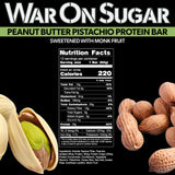 War on Sugar textura crujiente de pistacho, snack satisfactorio para cualquier momento del día.