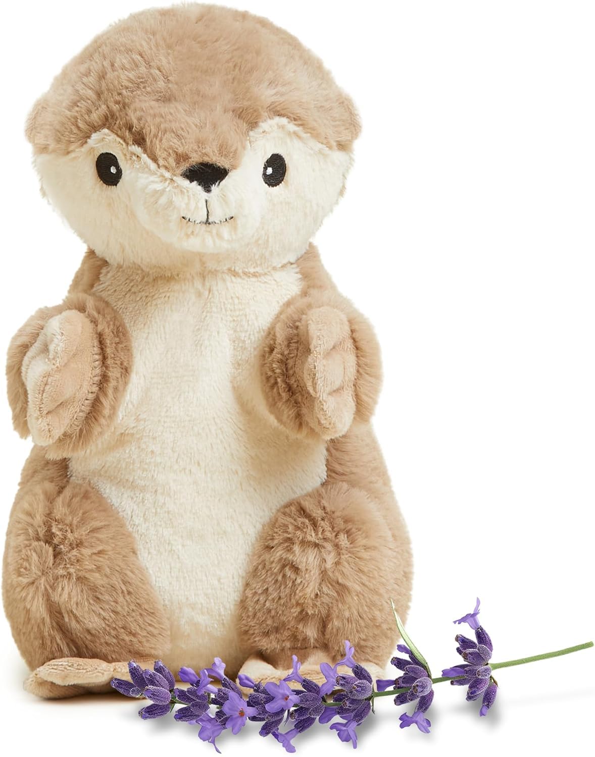 Warmies otter peluche calientable para abrazos largos y cálidos.
