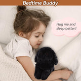 Peluche WarmPal Labrador negro, textura ultra suave para abrazos reconfortantes.