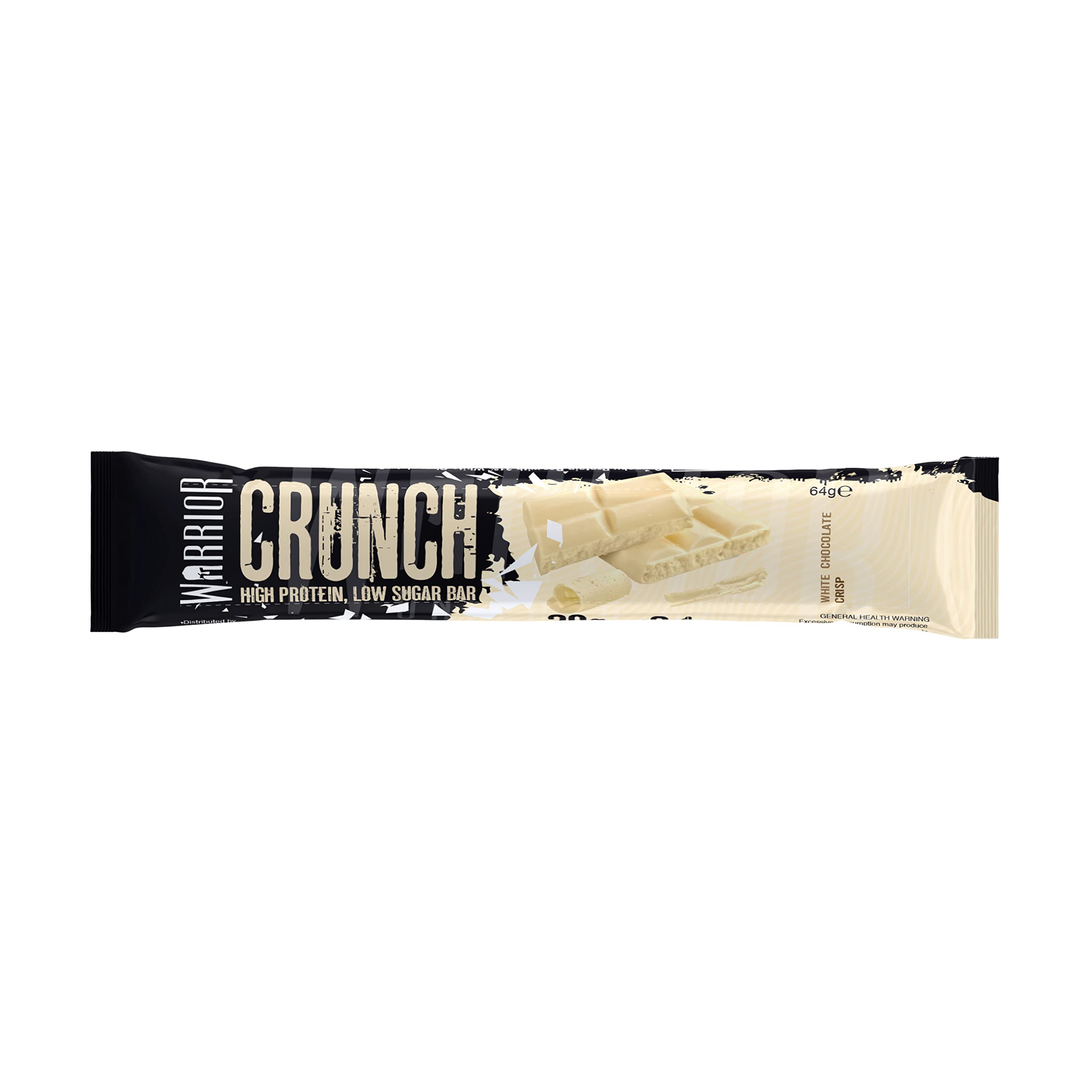 Barra con chocolate blanco crujiente de Warrior Crunch.