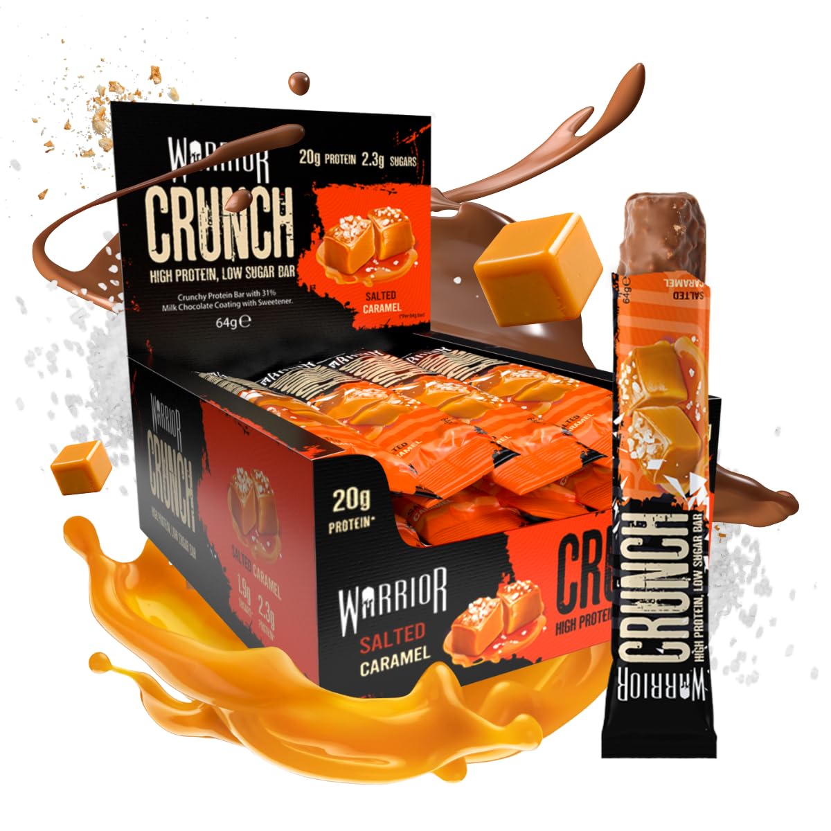 Paquete de 12 Warrior Crunch, snack proteico ideal para dieta y entrenamiento