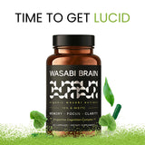 Wasabi Brain envase para dos meses, conveniencia y valor.