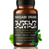Wasabi Brain extracto orgánico 10% 6-MSTIC, frasco para memoria potencial.