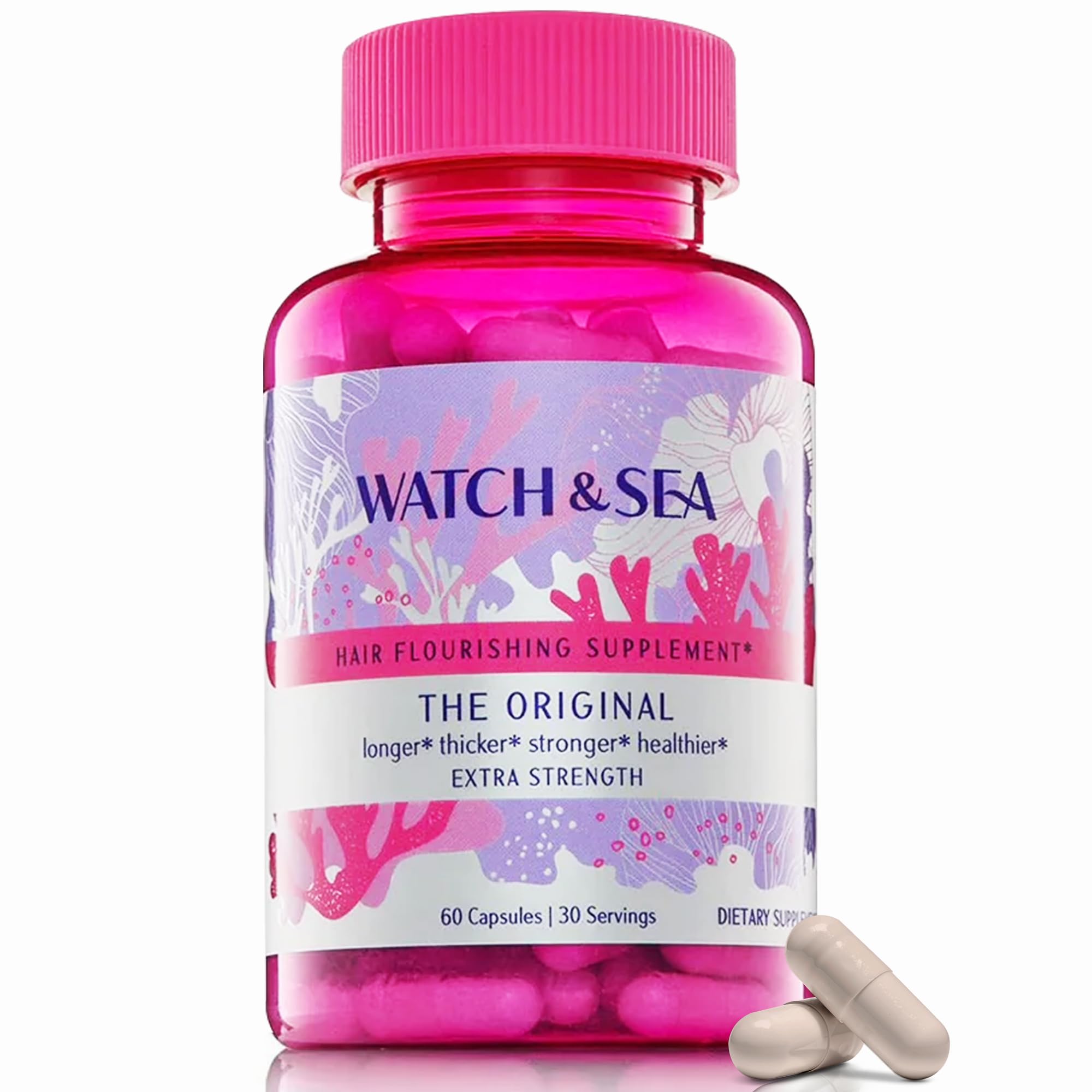 Watch & Sea cápsulas florecimiento cabello bote: cabello más fuerte y nutrido.