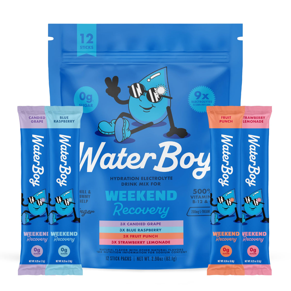Waterboy muestra empaque para entrenamientos y activar hidratación.