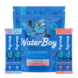 Waterboy muestra empaque para entrenamientos y activar hidratación.