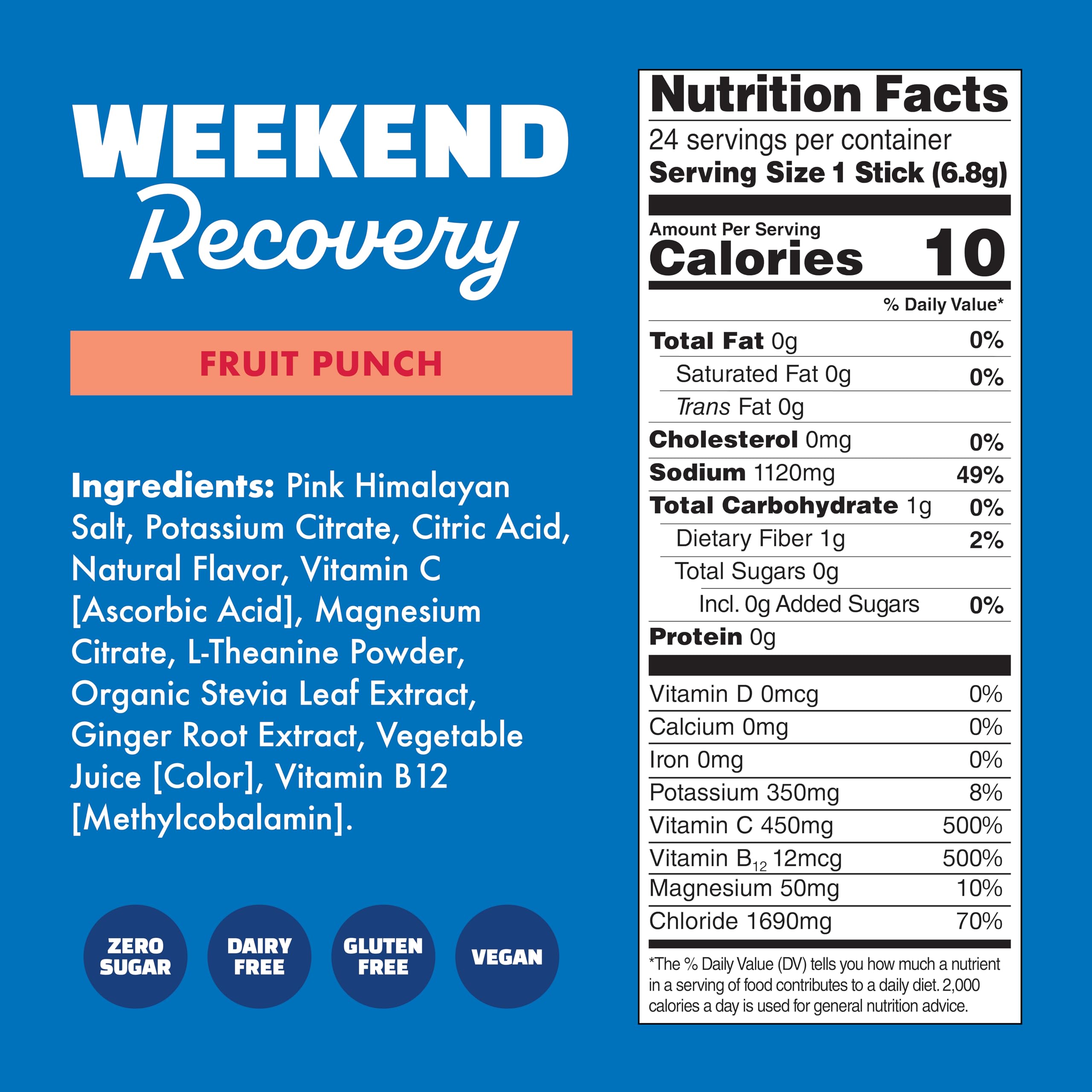 Waterboy Recovery fin de semana, sabor fresa limonada para disfrutar al beber.
