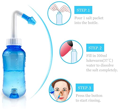 Waterpulse Neti Pot con flujo suave para enjuague cómodo.