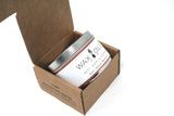 Candela de soja Wax and Oils hecha en Estados Unidos con mecha de algodón.
