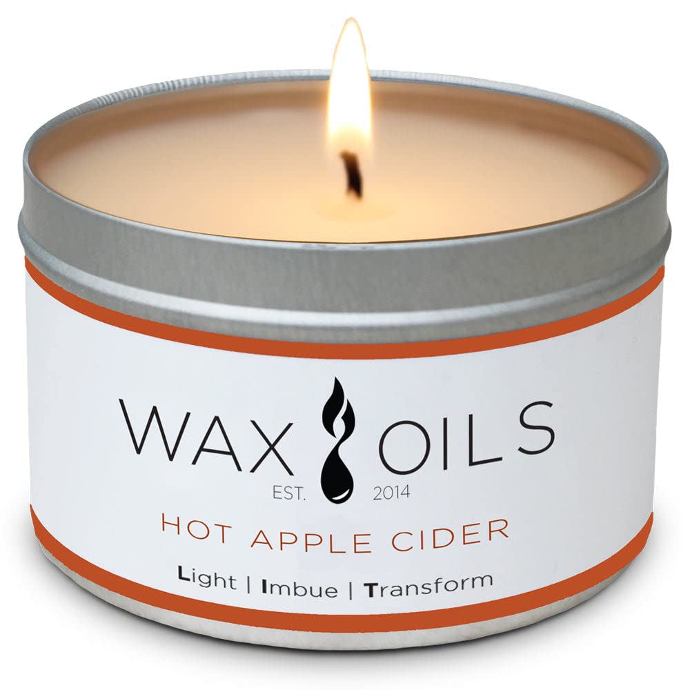 Candela Wax and Oils de soja con sidra de manzana caliente, aroma reconfortante.