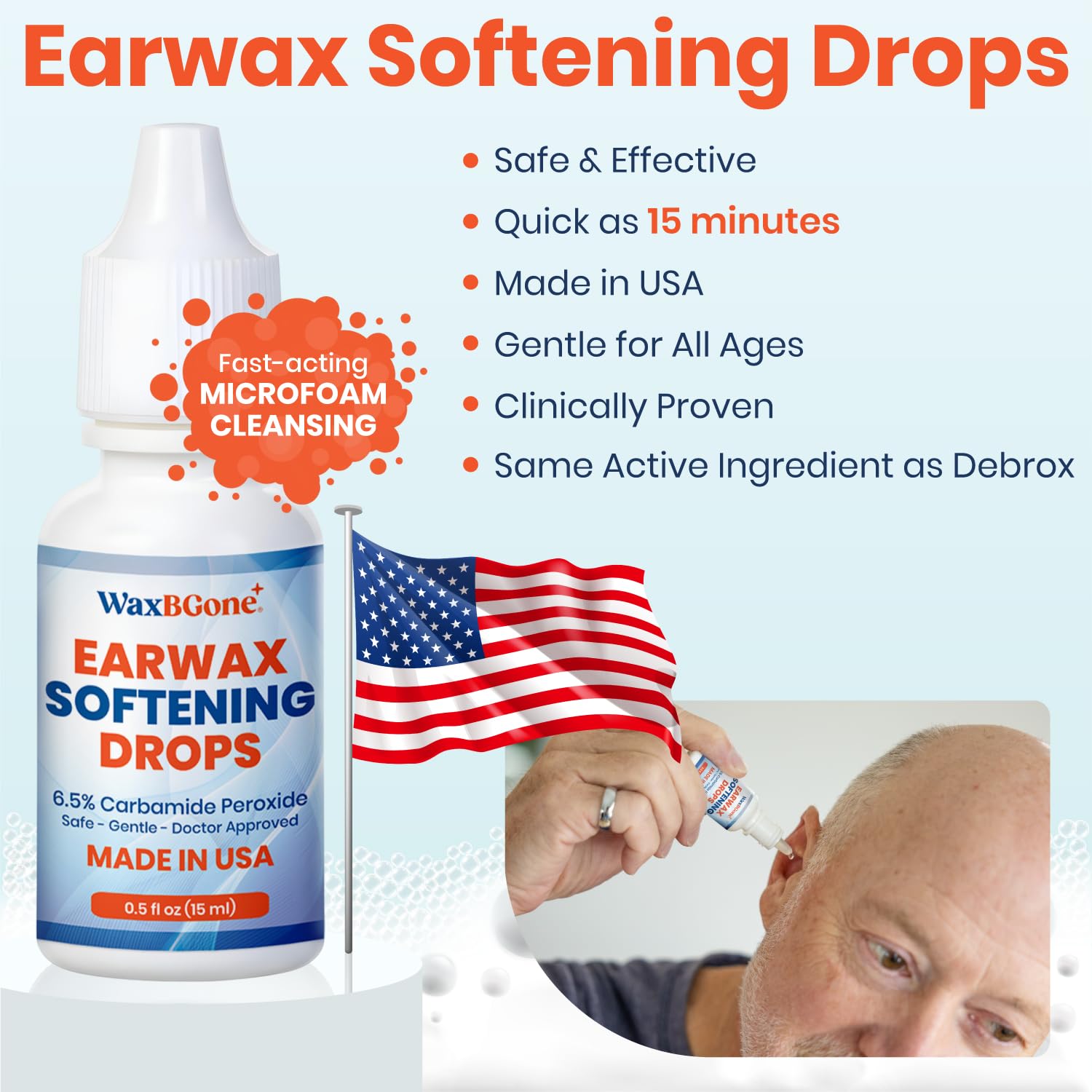 WaxBgone: aplicación fácil de gotas para el oído en casa