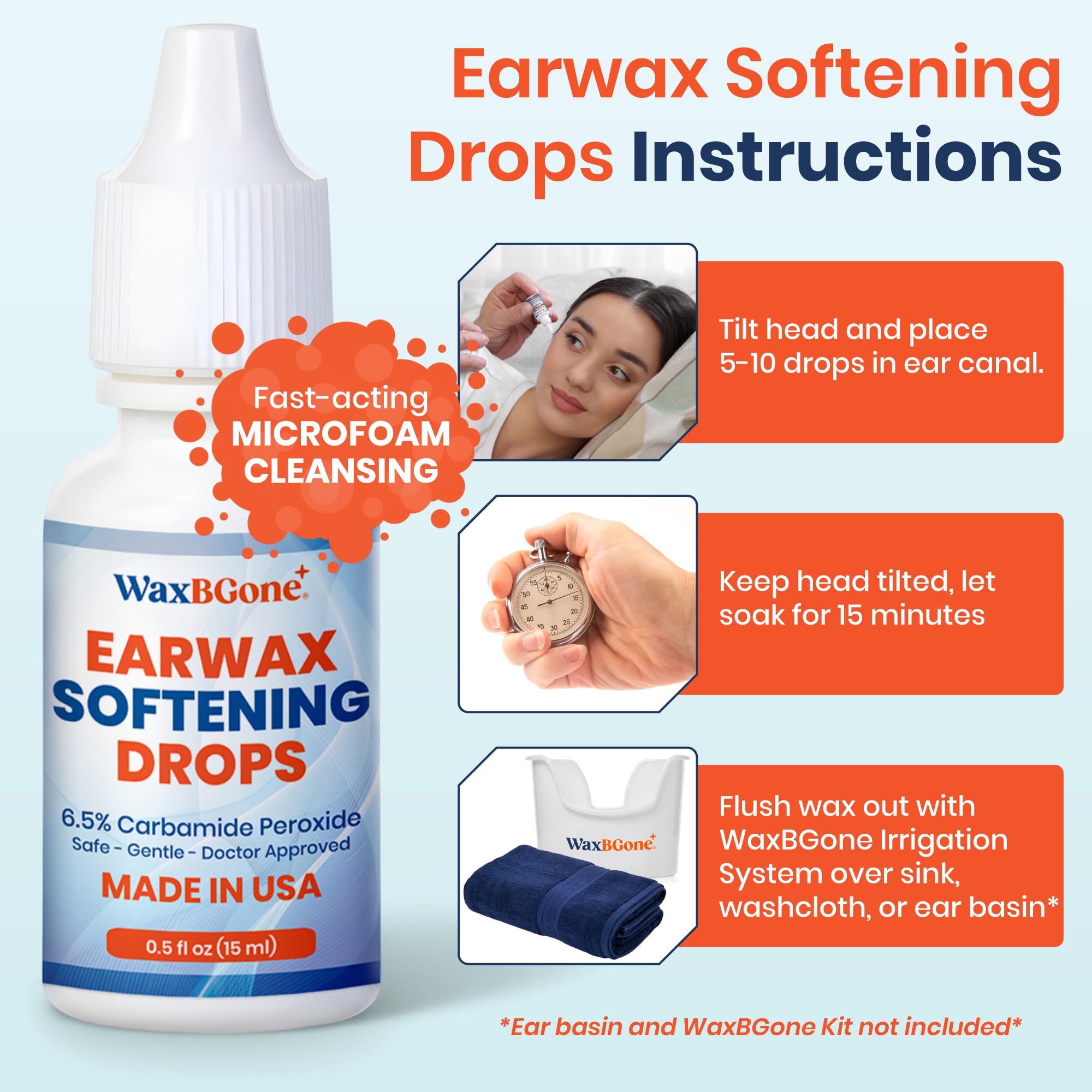 WaxBgone: espuma suave para ablandar cerumen en el oído