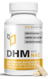 WELESSENTIALS DHM NAC cápsulas: frasco para apoyo general al bienestar diario.