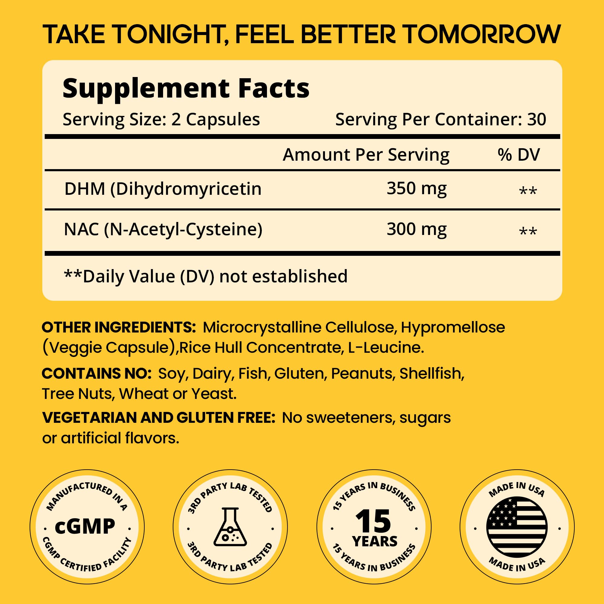 WELESSENTIALS DHM NAC uso nocturno recomendado antes de dormir.