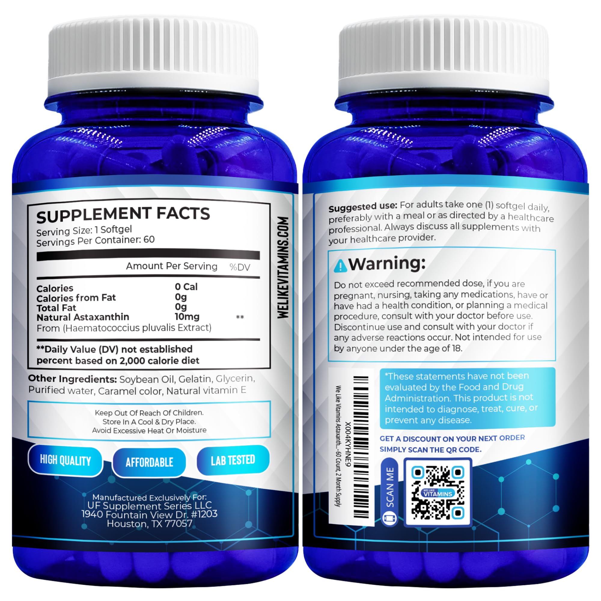 We Like Vitamins Astaxantina uso diario, ideal para rutina matutina