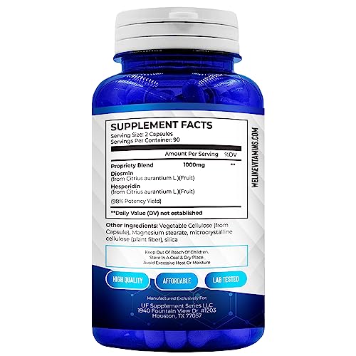 Diosmina Hesperidina de We Like Vitamins para venas y capilares saludables.