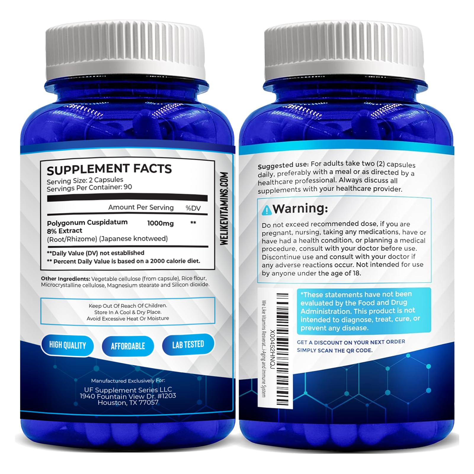 We Like Vitamins Resveratrol puede apoyar el bienestar general.