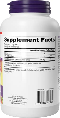 Webber Naturals ACV cápsulas: toma fácil sin sabor.