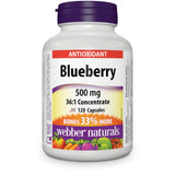 Webber Naturals Arándano 36:1, botella, cápsula de 500 mg para uso diario