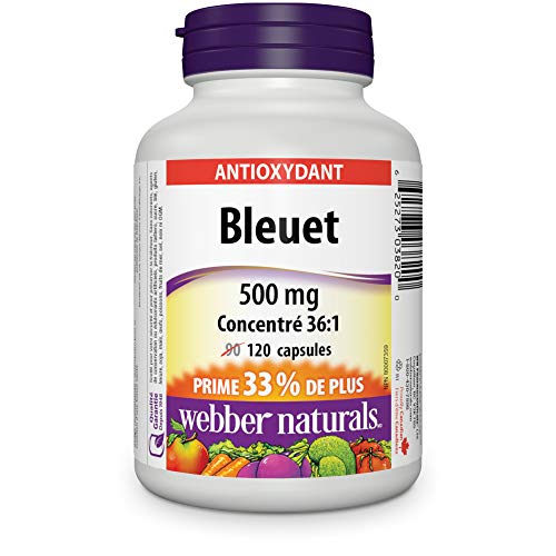 Cápsulas Webber Naturals 500 mg, 120 unidades, formato práctico