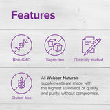 Webber Naturals Collagen30 tabletas en mano: formato práctico para uso diario.