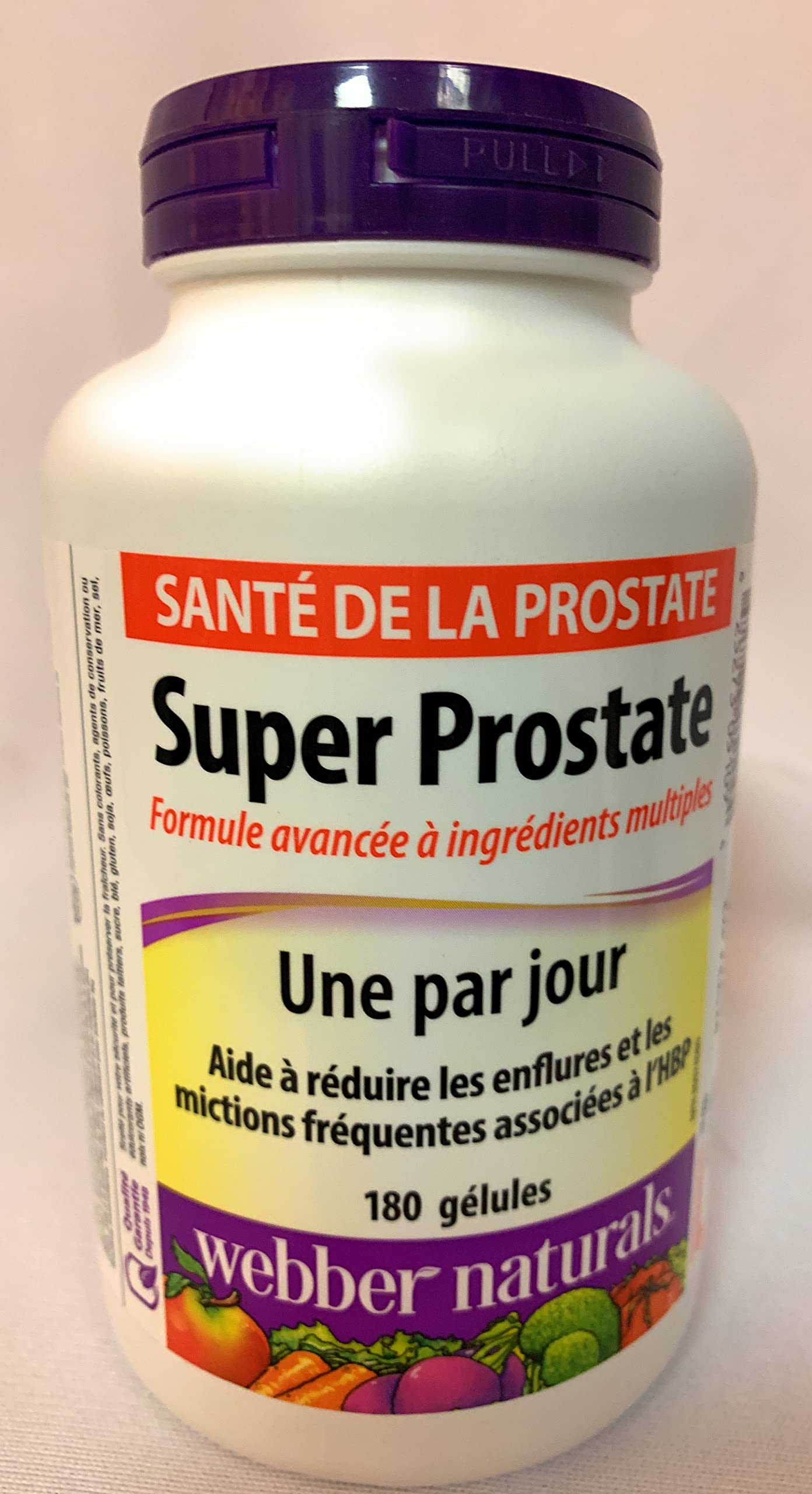 Webber Naturals Super Prostate: enfoque en flujo urinario mejorado.