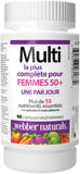 Webber Naturals cápsulas para mujer 50+, fuente diaria de vitaminas.