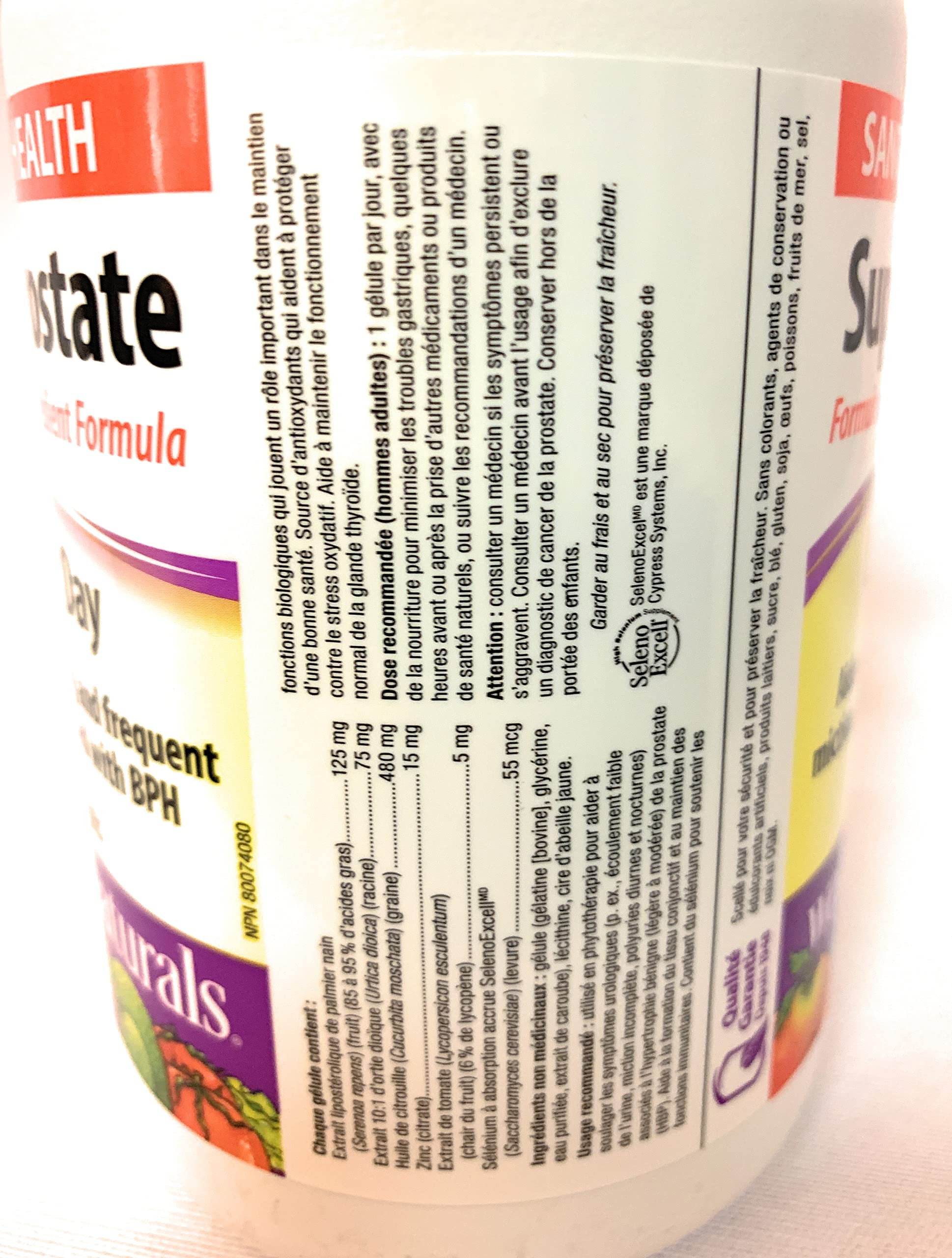 Webber Naturals Super Prostate: extracto Serenoa para la salud prostática.