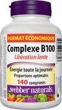 Webber Naturals Vitamin B100 Complex, caja con tabletas para suministro continuo