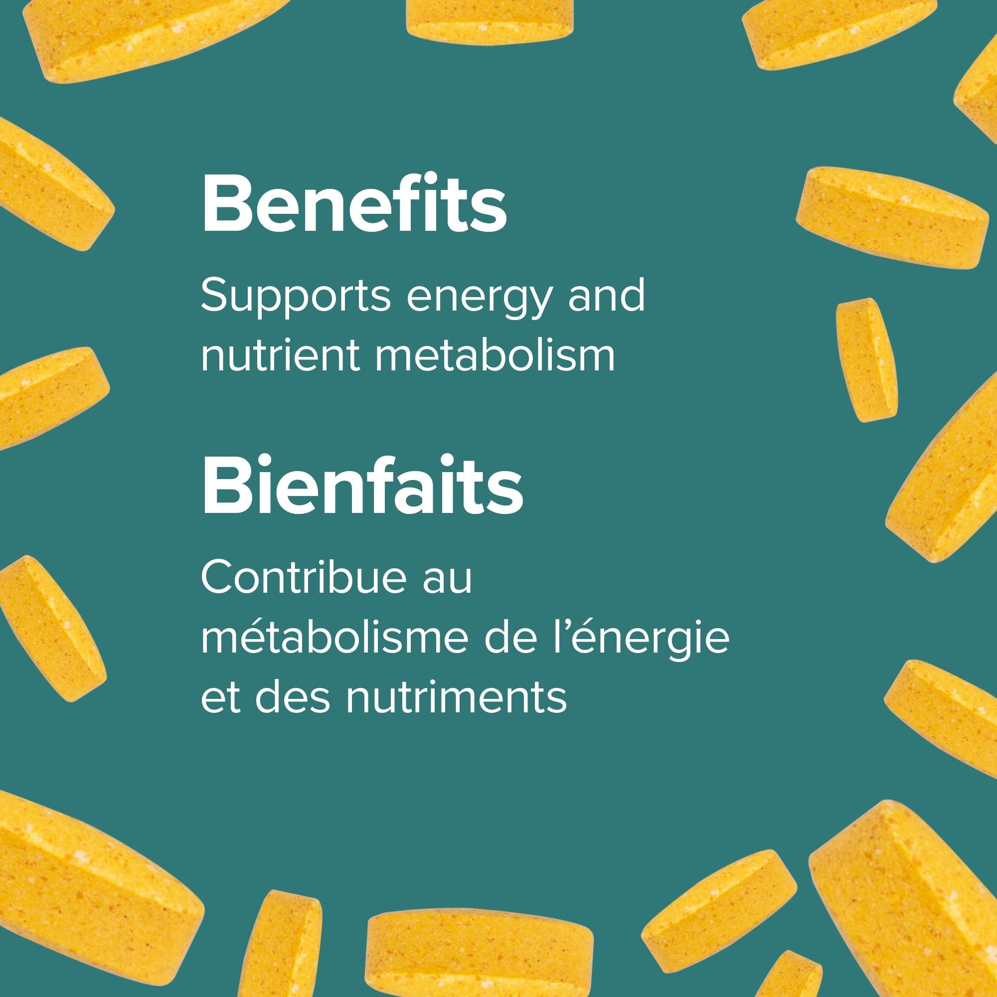Webber Naturals Vitamin B100 Complex, dosis diaria recomendada en envase