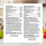 Webber Naturals Vitamin B100 Complex, etiqueta con ingredientes clave