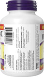 Webber Naturals Vitamina C liberación programada 1000 mg, botella y calendario de dosis diaria.