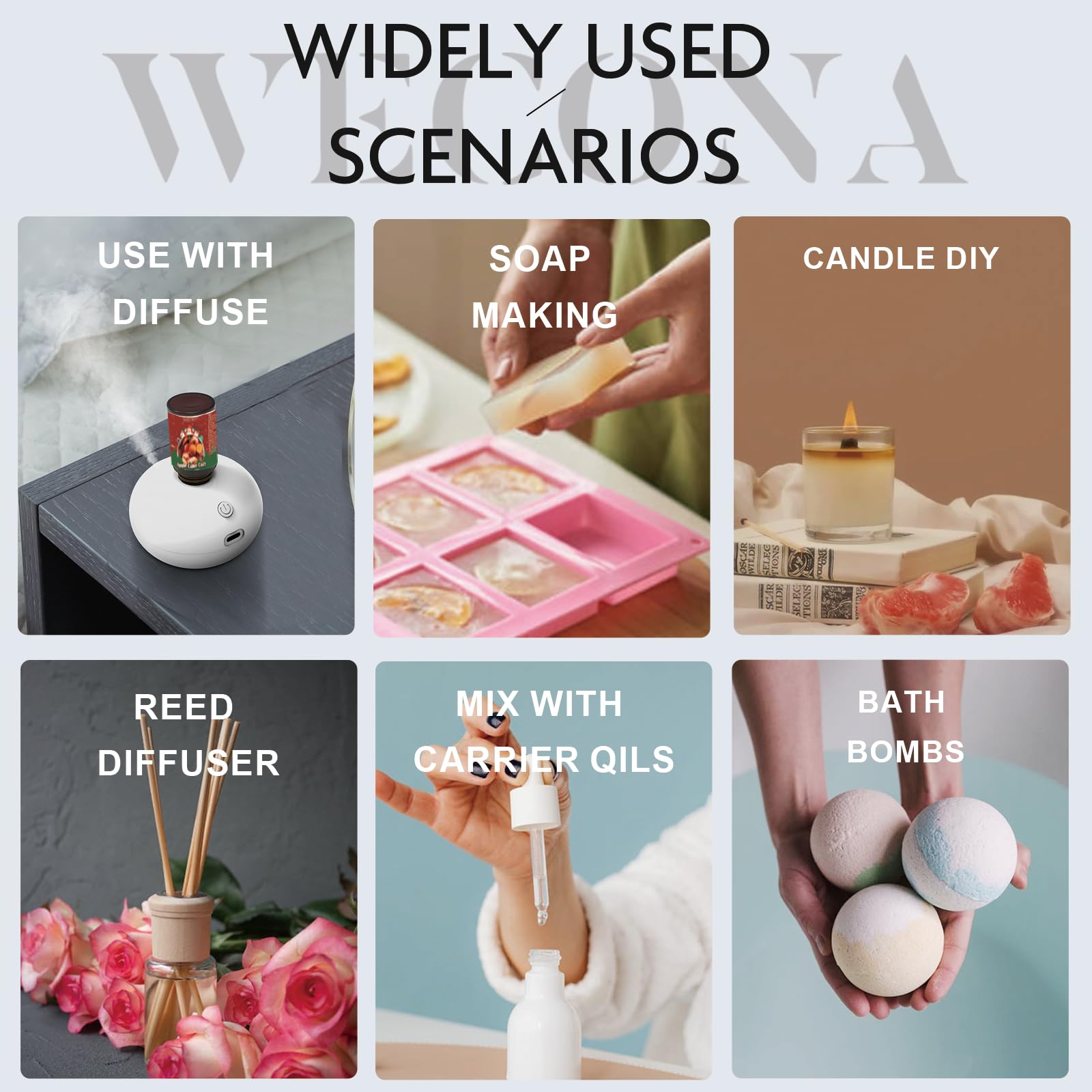 WECONA vainilla galleta para dormitorio, nota suave.