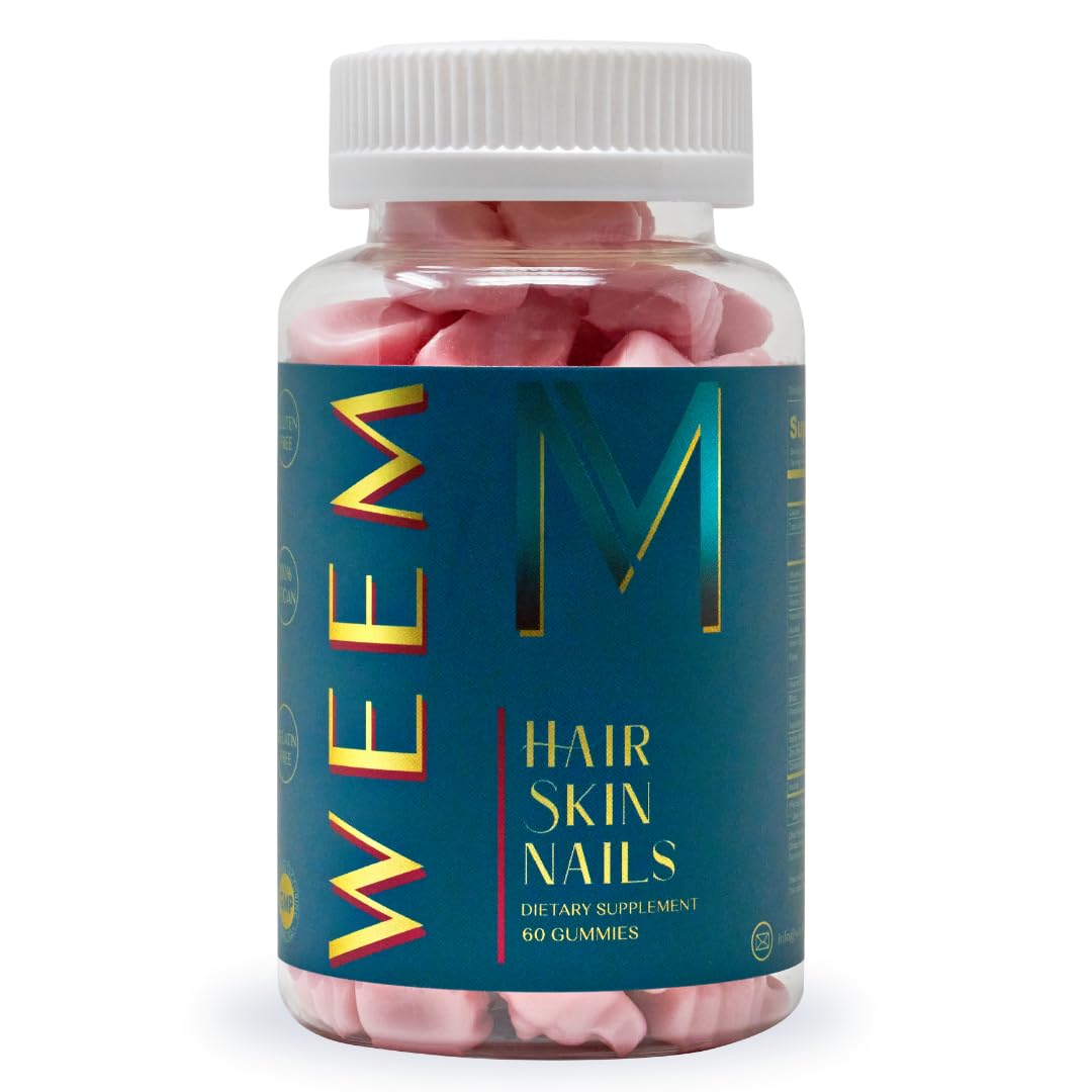 WEEM gominolas para cabello, piel y uñas, para cabello más saludable.