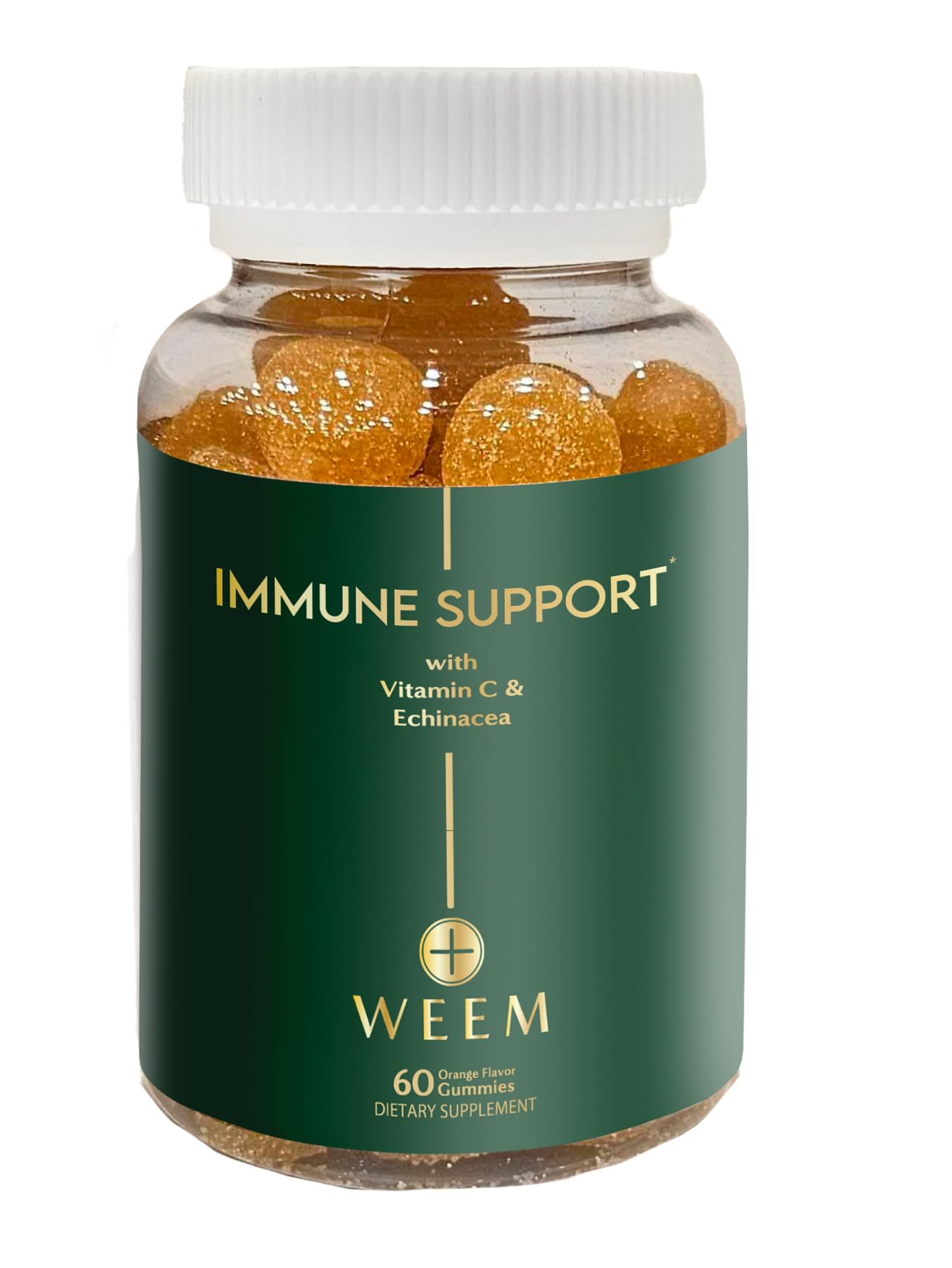 WEEM gomitas de inmunidad en frasco con vitamina C y zinc para apoyo diario