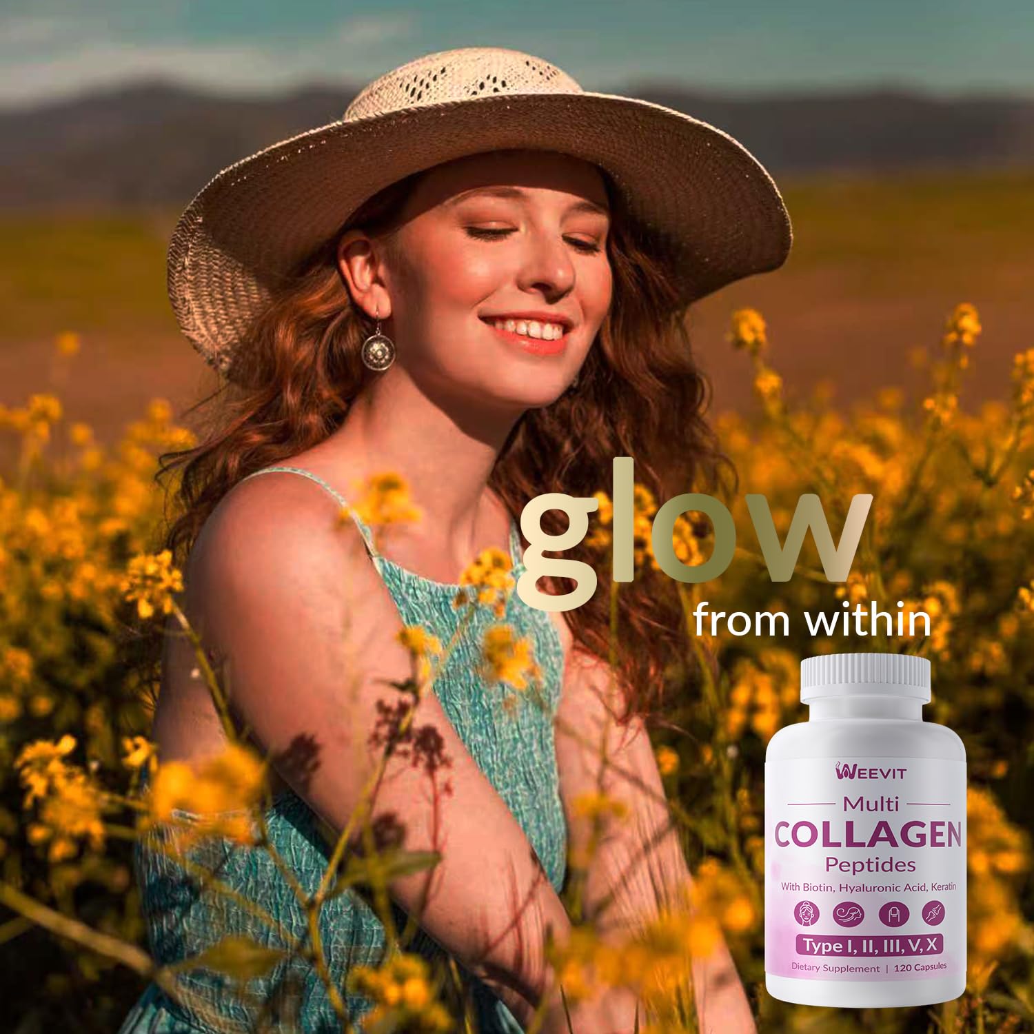 Weevit Collagen: cápsulas para rutina diaria, piel y uñas más saludables