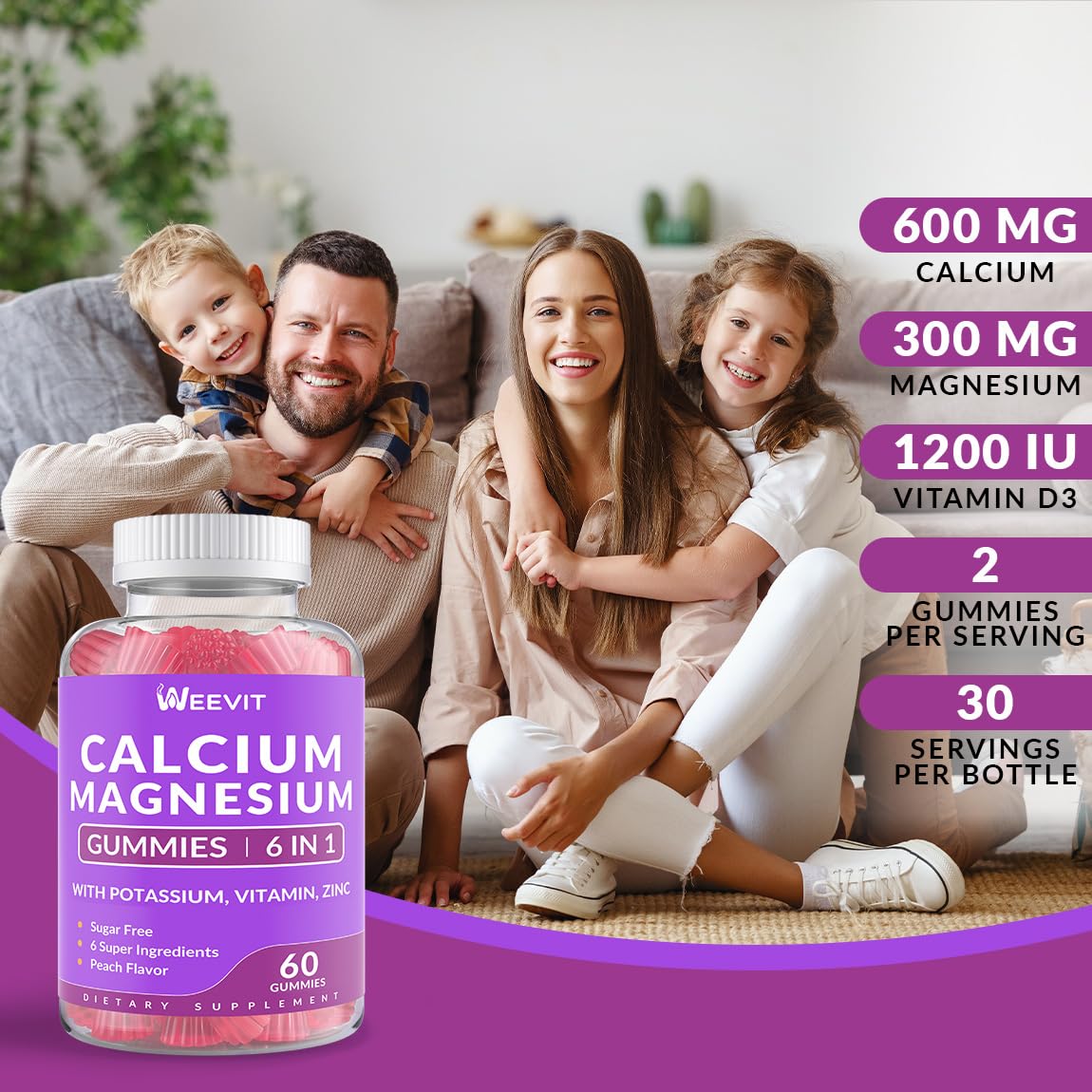 Gominolas Weevit calcio D3-K2, mejor absorción en el cuerpo