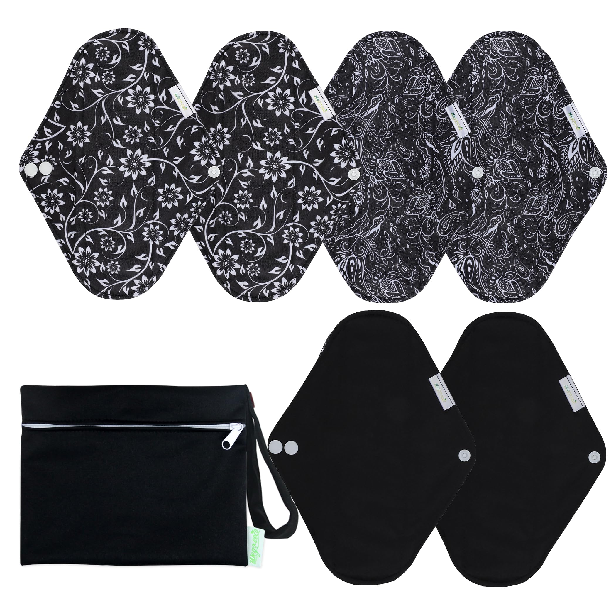 Wegreeco pack de 6 protectoras con bolsa húmeda para viaje