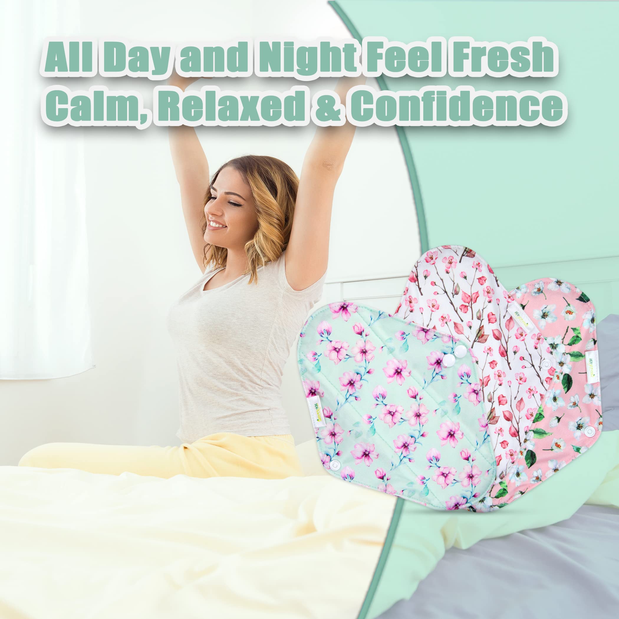 Wegreeco estampado carbon activado, flores de cerezo para uso diario.