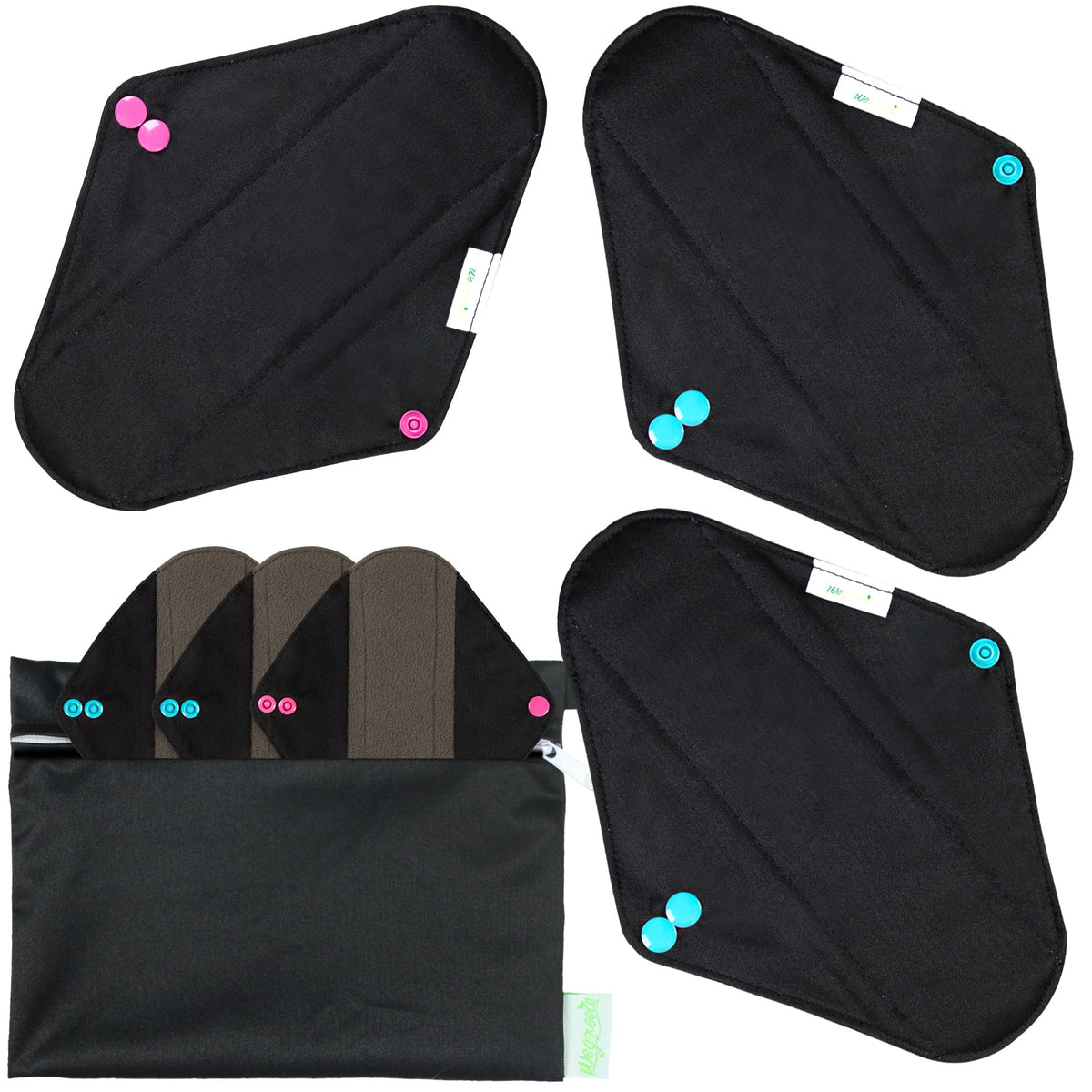 wegreeco almohadilla menstrual exterior estampada sin fugas para mayor seguridad