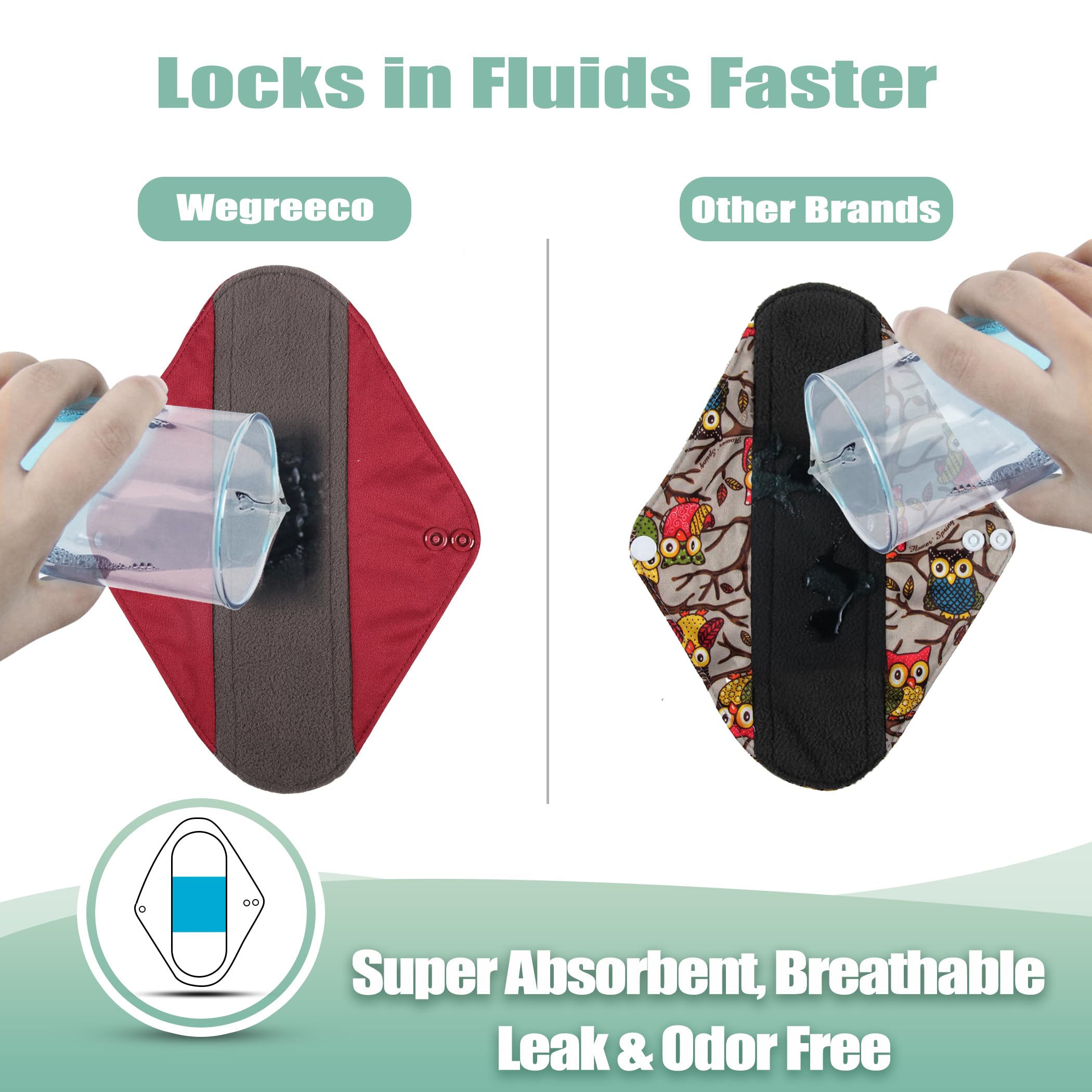 wegreeco bolsa mojada incluida, almacenamiento discreto y práctico.