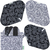 wegreeco compresas reutilizables en negro, absorbentes y discretas para uso diario