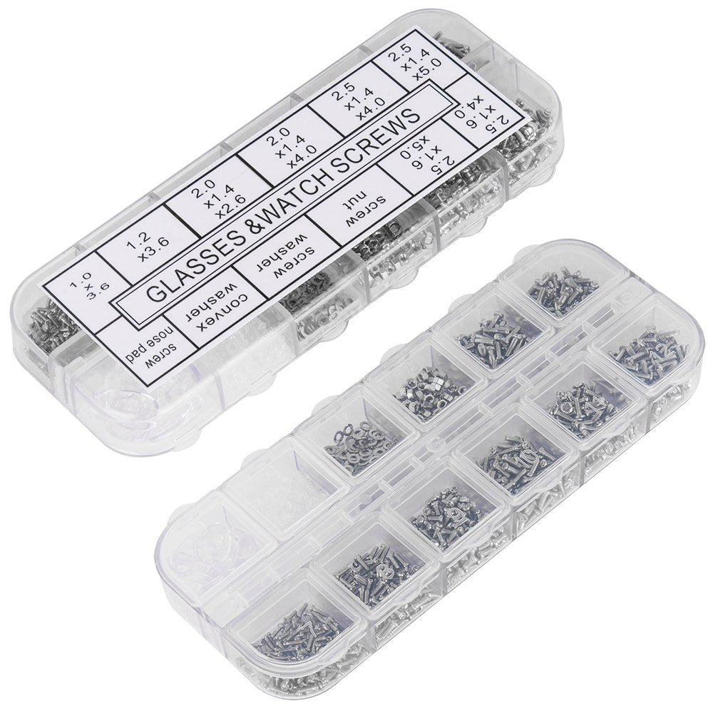 Tornillos pequeños Weico para gafas, reemplazo preciso