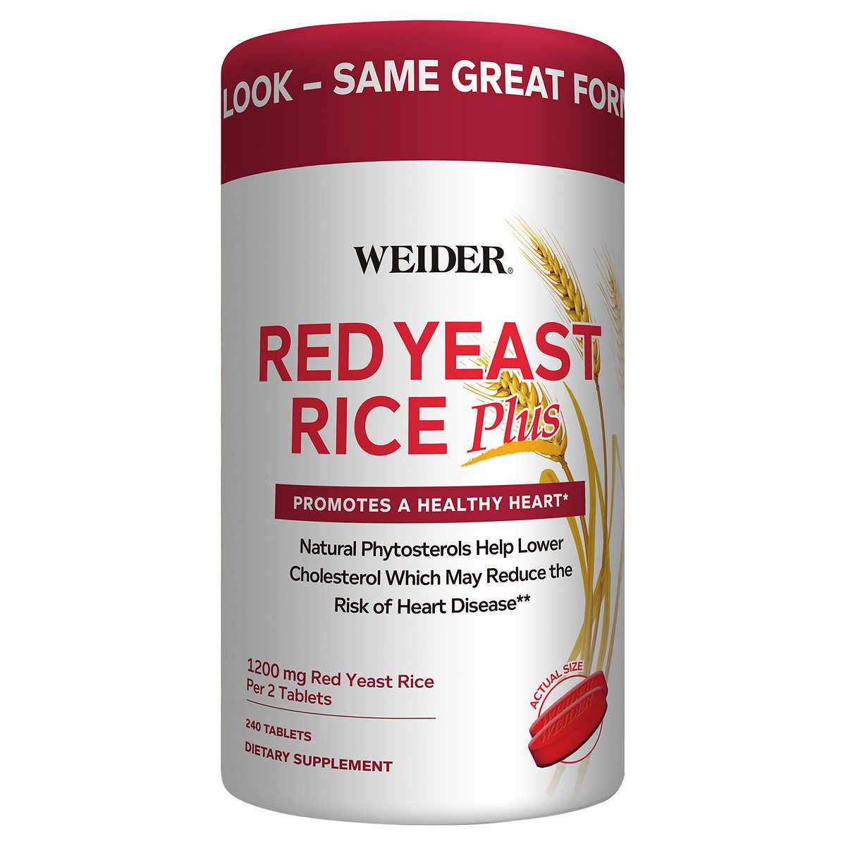 Weider Arroz de Levadura Roja Plus, empaque doble para apoyo al bienestar diario