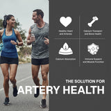 Weider Artery Health calcio y huesos, cápsulas veganas para fortalecimiento óseo.