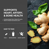 Weider Artery Health ingredientes clave, apoyo a la inmunidad y músculos al ejercitarse.