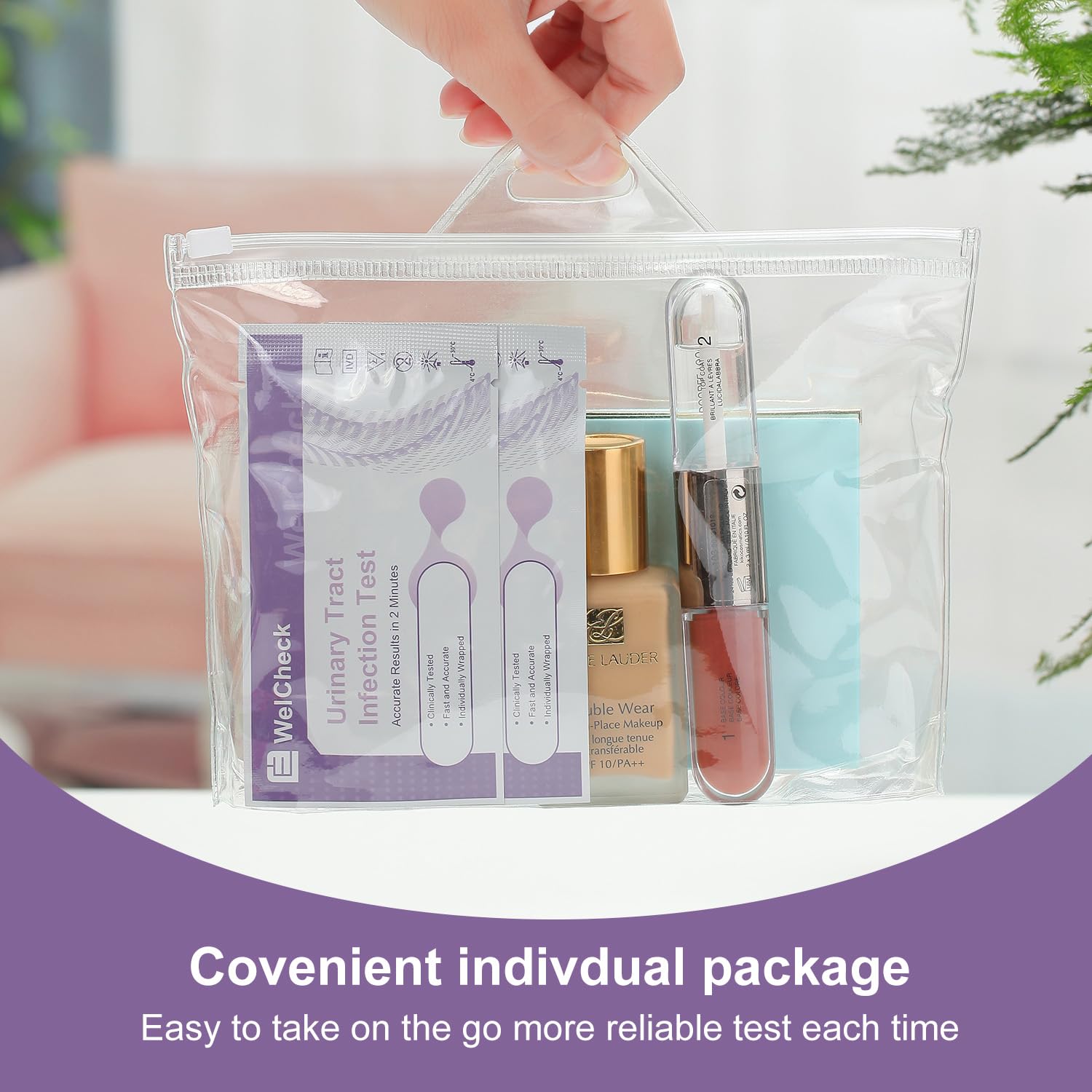 WelCheck UTI: caja con tabla de colores para lectura rápida