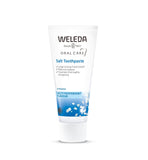 Envase elegante de Weleda Pasta de Dientes con Sal para la rutina diaria.