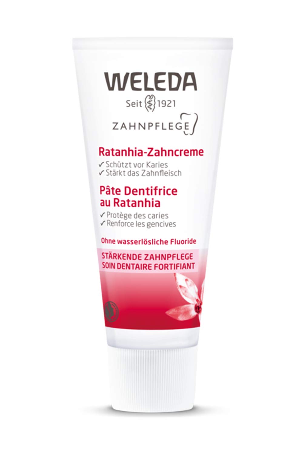 Weleda Ratanhia pasta dental en paquete de dos, limpieza suave y cuidado de encías.